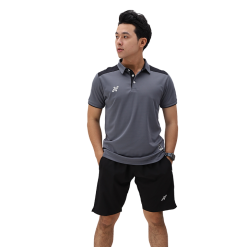Áo Di Chuyển Amac Poder Xám Chì Đen