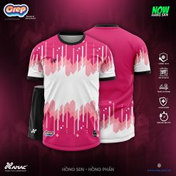 Áo bóng đá Amac Crep - HỒNG SEN - HỒNG PHẤN