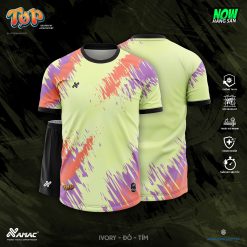Áo bóng đá Amac Top - IVORY - ĐỎ - TÍM