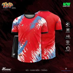 Áo bóng đá Amac Top - ĐỎ - XANH BIỂN - TRẮNG