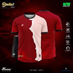 Áo bóng đá Amac SMOKE - ĐỎ ĐẬM - ĐỎ 9