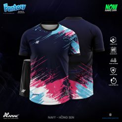 Áo bóng đá Amac FANTASY - NAVY - HỒNG SEN