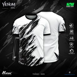 Áo bóng đá Amac Venom - Trắng - Đen