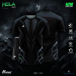 Áo bóng đá Amac HELA - ĐEN - CHÌ