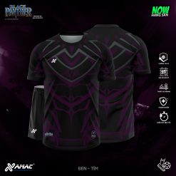 Áo bóng đá Amac BLACK PANTHER - ĐEN - TÍM