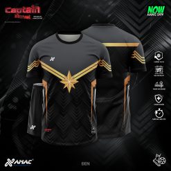 Áo bóng đá Amac CAPTAIN MARVEL - ĐEN