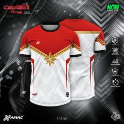 Áo bóng đá Amac CAPTAIN MARVEL - TRẮNG