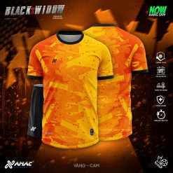 Áo bóng đá Amac BLACK WINDOW - VÀNG - CAM