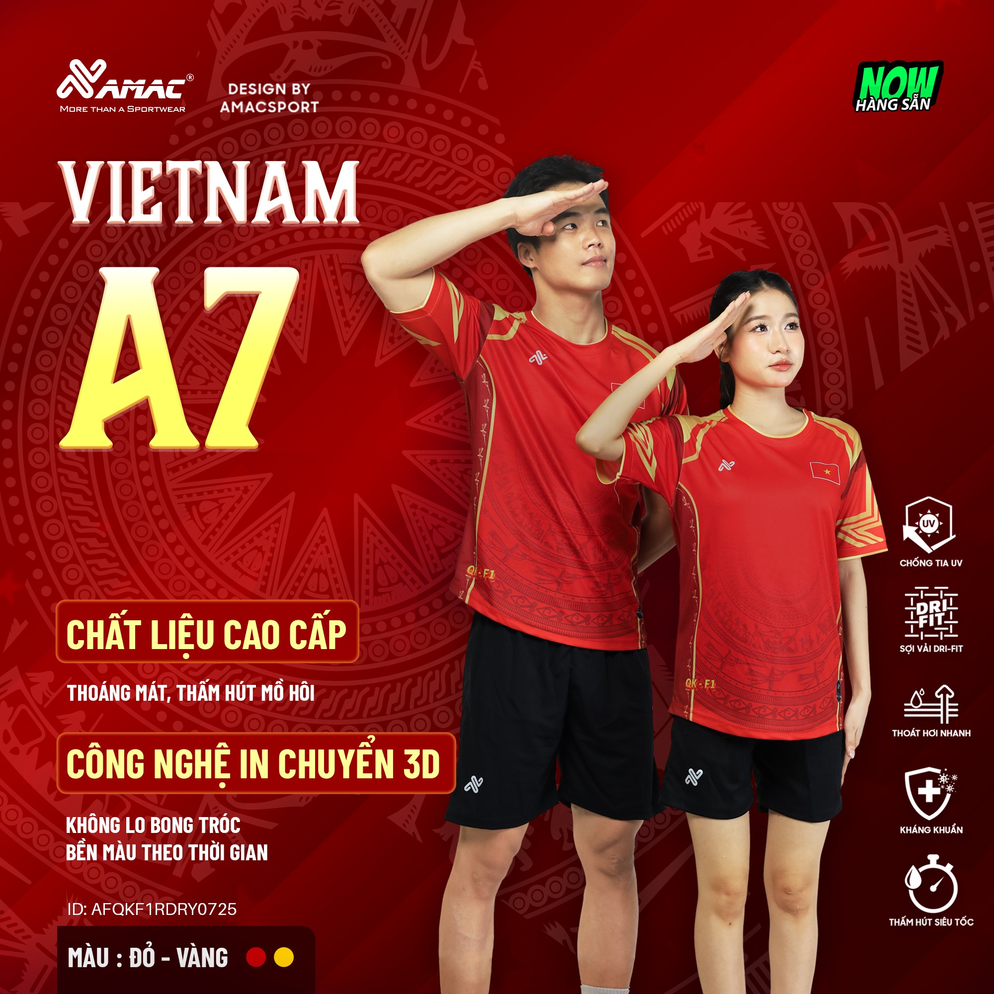 Quần Áo Bóng Đá VIỆT NAM A7 - Amac Sport