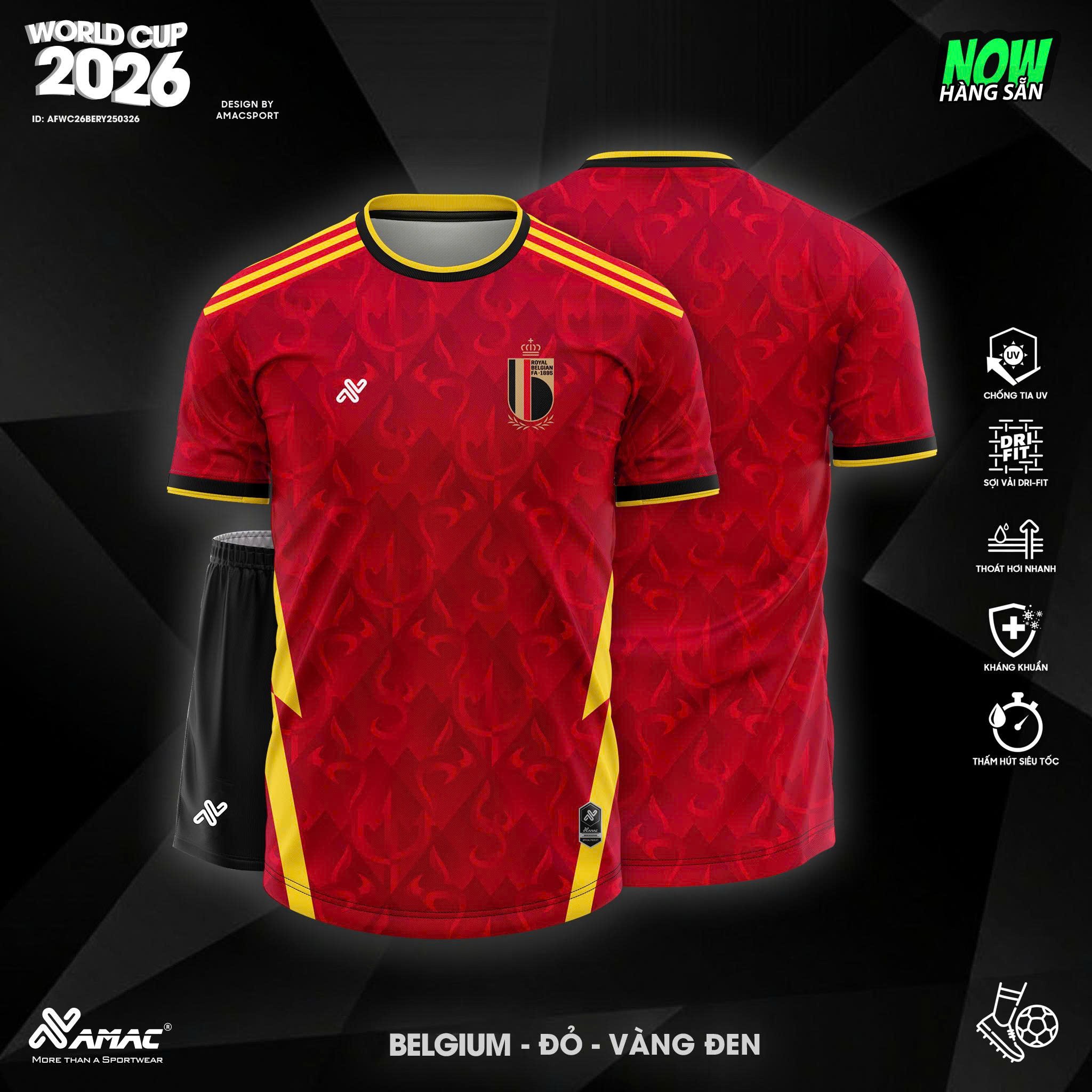 Áo Đấu Tuyển Bỉ WC 2026 - Amac Sport