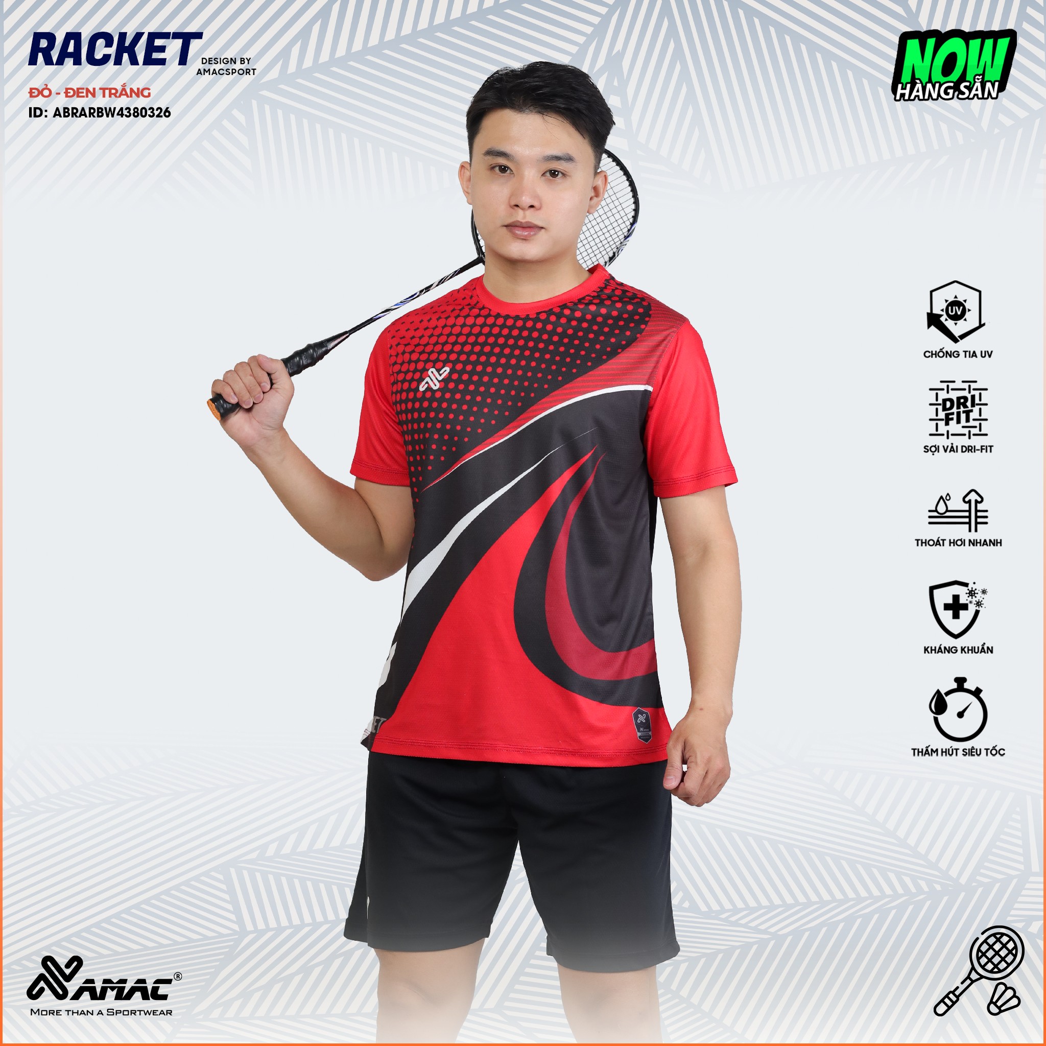 Quần áo cầu lông RACKET - Amac Sport - Ảnh 2