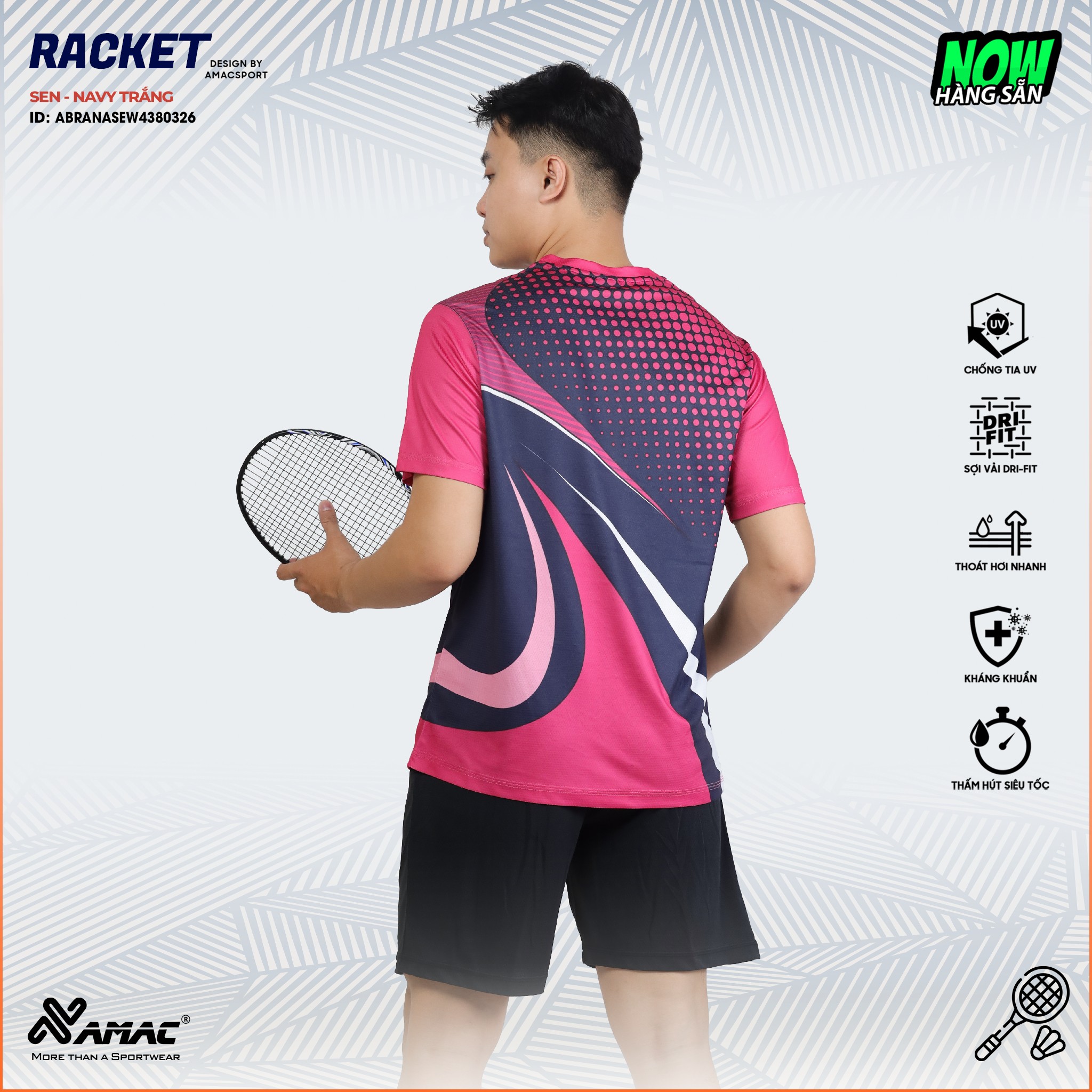 Quần áo cầu lông RACKET - Amac Sport - Ảnh 6
