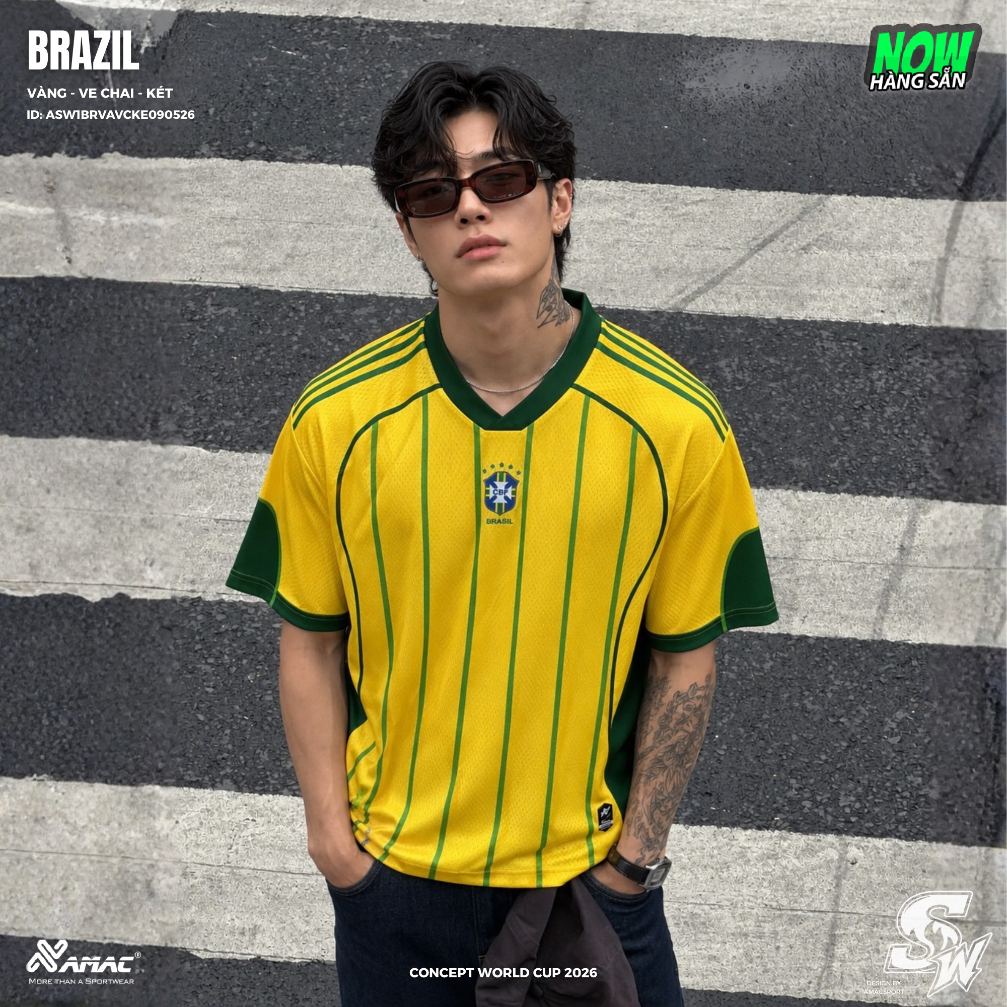 Áo Streetwear Tuyển Brazil - AMAC SPORT - Ảnh 3