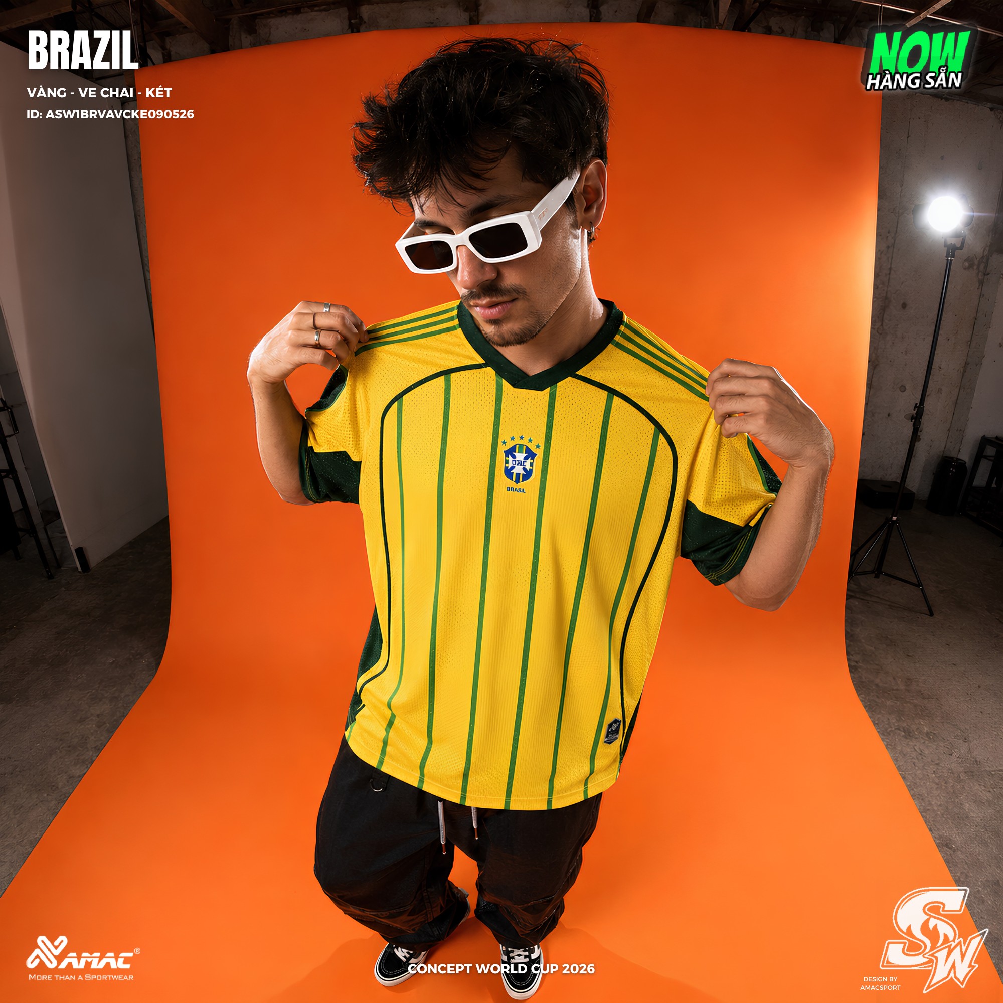 Áo Streetwear Tuyển Brazil - AMAC SPORT - Ảnh 2