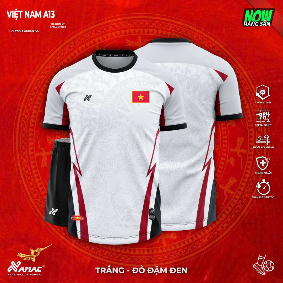 Quần Áo Bóng Đá VIỆT NAM A13 - Amac Sport - Ảnh 2