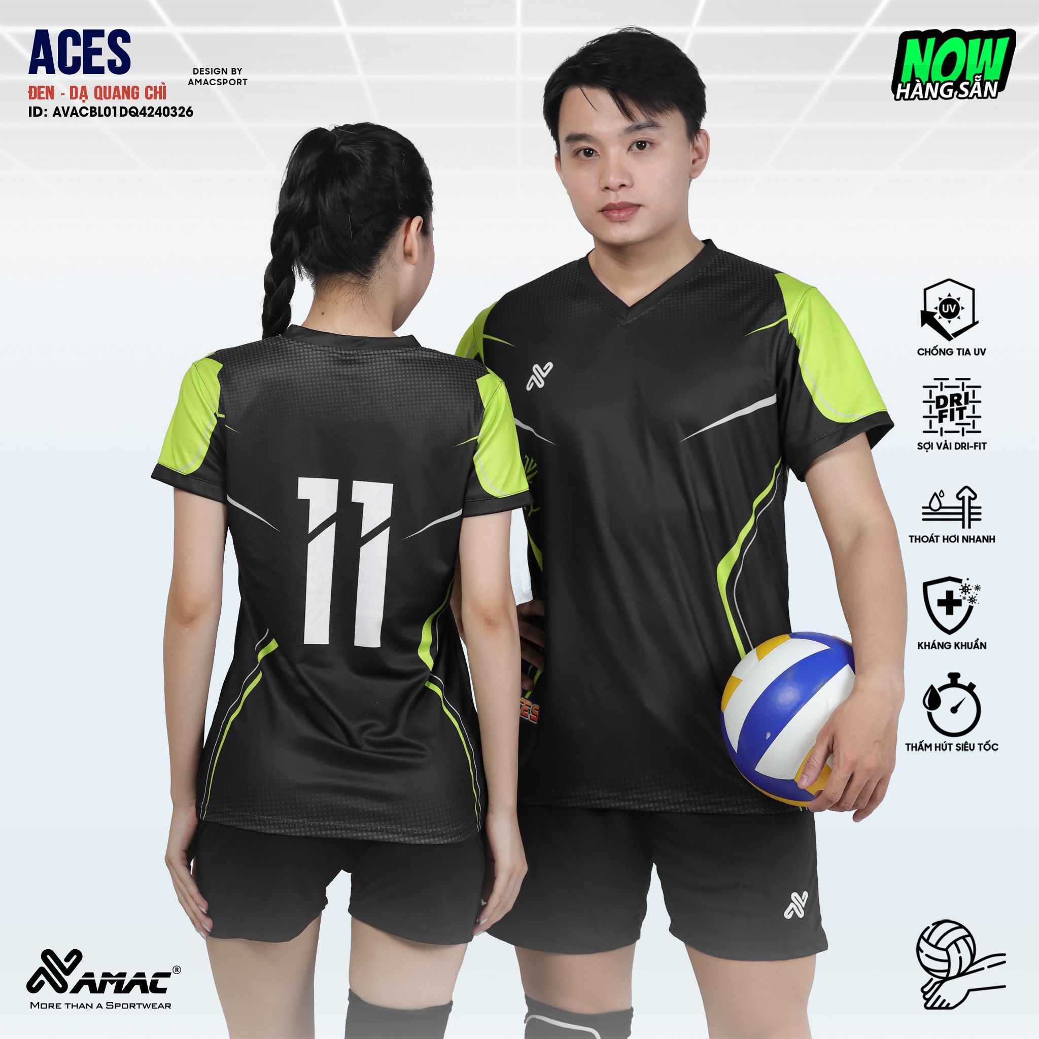 Quần áo bóng chuyền ACES - Amac Sport - Ảnh 3