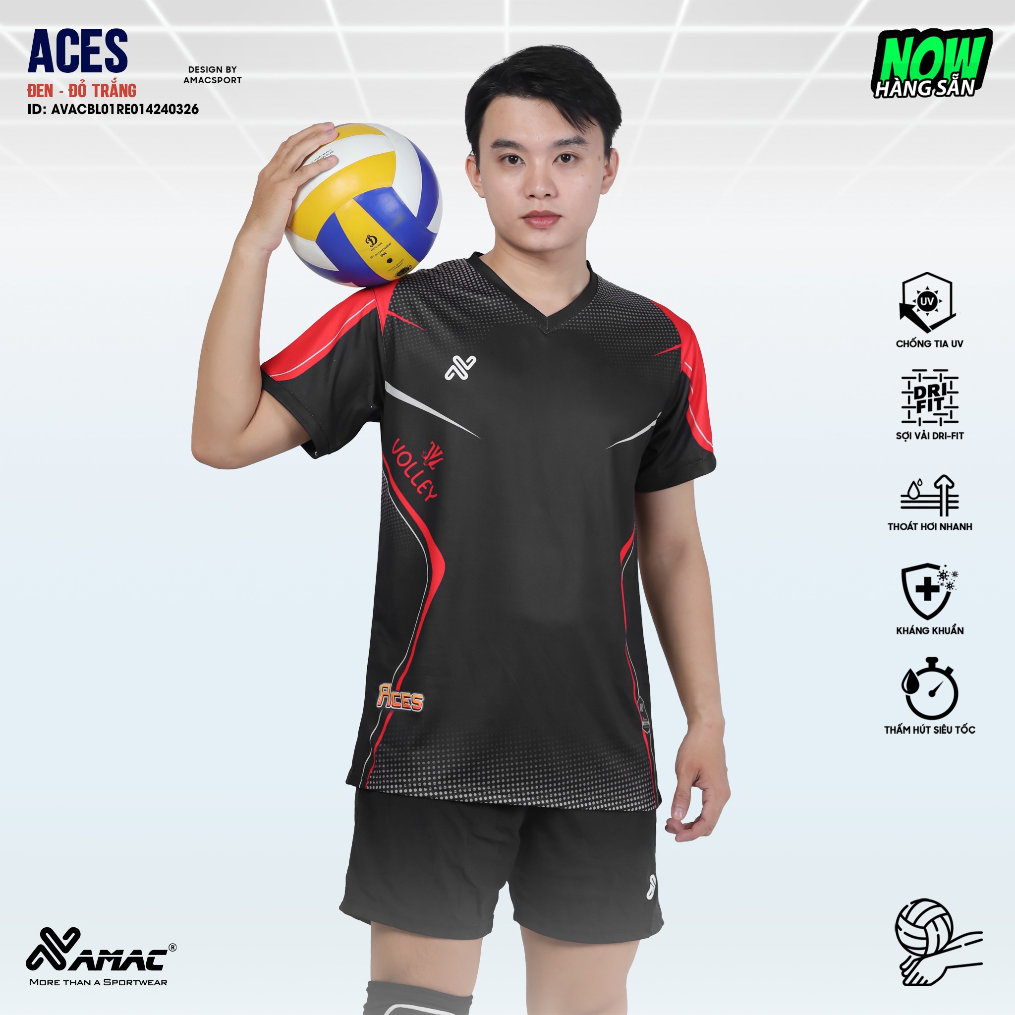 Quần áo bóng chuyền ACES - Amac Sport - Ảnh 6