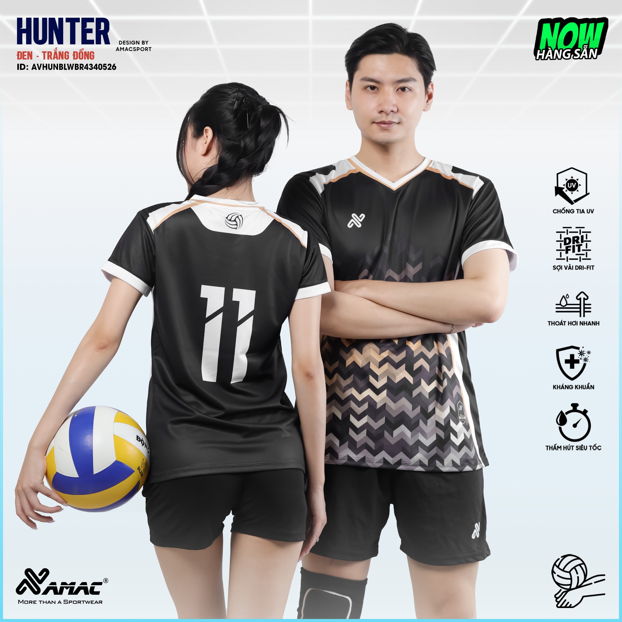 Quần áo bóng chuyền Hunter - Amac Sport