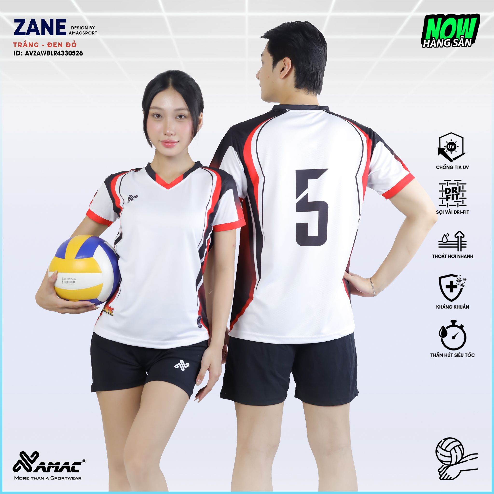 Quần áo bóng chuyền ZANE - Amac Sport
