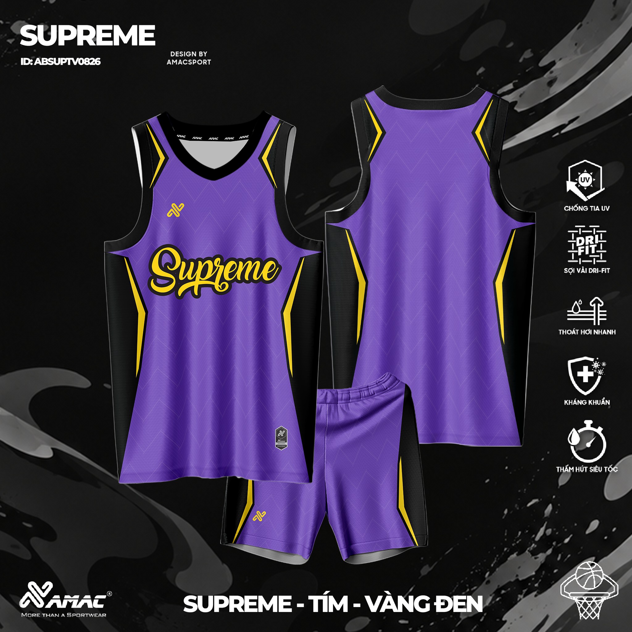 Quần Áo Bóng Rổ Supreme - Amac Sport - Ảnh 3